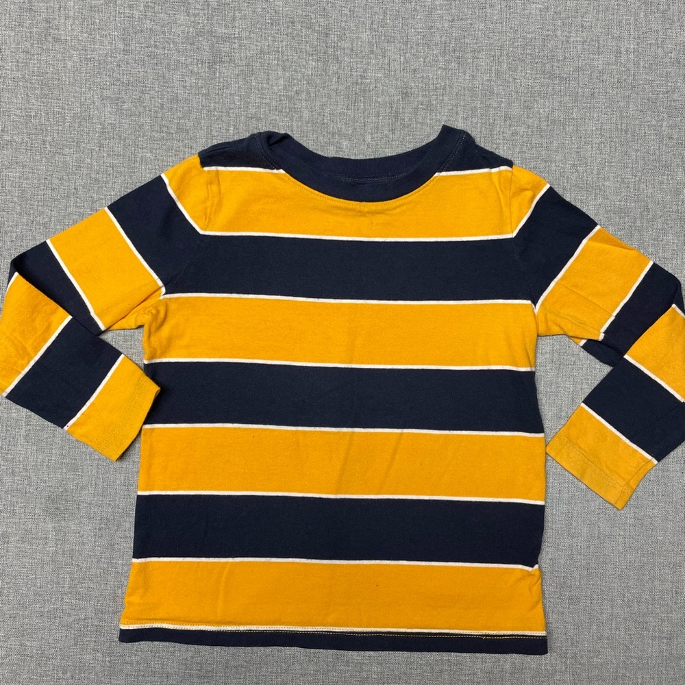 Old Navy 4T Long Sleeve Shirt Navy & Yellow